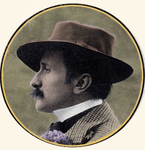 Porträtt av Edmond Rostand (1868-1918), fransk författare. av French School