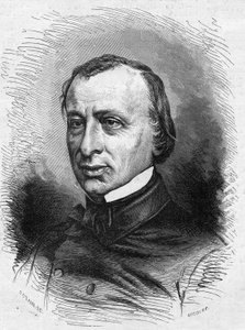 Porträtt av Edouard Lefevre de Laboulaye (1811-1883), fransk advokat och politiker. Gravyr i "" Le Monde Illustré"" nr 689 den 25 juni av French School