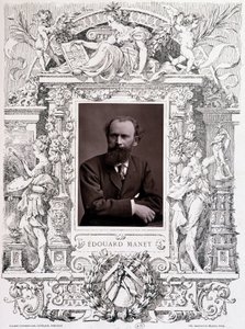 Porträtt av Edouard Manet av French School