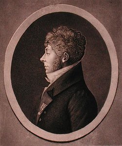 Porträtt av Etienne-Nicolas Mehul (1763-1817) graverad av Edme Quenedey (1756-1830) (gravyr) av French School