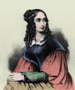 Porträtt av Flora Tristan, Gauguins mormor, 1839 av French School