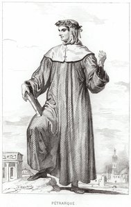 Porträtt av Francesco Petrarch av French School