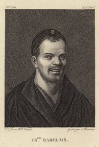 Porträtt av Francois Rabelais av French School