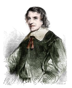 Porträtt av Francois de La Mothe Le Vayer (La-Mothe-Le-Vayer) (1585-1672), fransk filosof. Gravyr från 1858. av French School