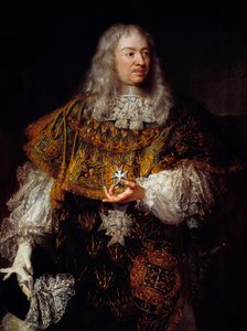 Porträtt av Gabriel de Rochechouart (1600-1677) i stor kostym som riddare av den Helige Andes Orden av French School