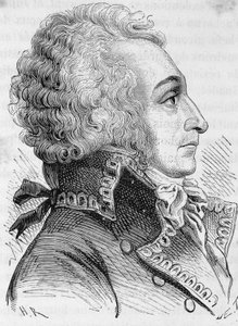 Porträtt av general Alexandre Viscount de Beauharnais (1760-1794), anklagas för att ha försvarat Mainz dåligt 1793, han var giljotin - i "L
