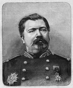 Porträtt av general Davout (ca 1829), storkansler för Hederslegionen. Gravyr i "La gazette du dimanche"" av den 12 december 1895. av French School