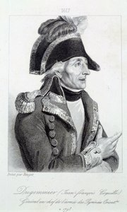 Porträtt av general Dugommier (1738-1794) befälhavare för nationalgardet på Martinique 1790 Gravyr av 1800-talets Chartres musee des Beaux Arts av French School