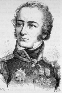 Porträtt av general Fey - i "" The History of France"" av Henry Martin av French School