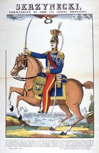 Porträtt av general Jean Skrznecki, överbefälhavare för den polska armén, tog han värvning i Napoleonska trupperna. Bild på Epinal av French School