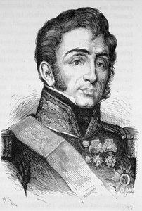 Porträtt av general Lamarque (1770 - 1832) - i "" Frankrikes historia"" av Henri Martin av French School