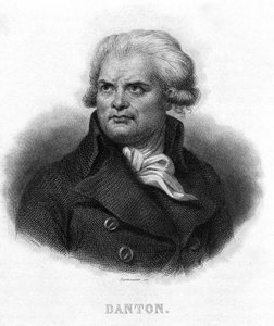Porträtt av George Jacques Danton (1759 - 1794) - i "" Revolution francaise"" av Thiers. 1800-talet av French School