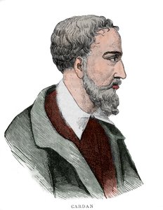 Porträtt av Gerolamo Cardano (Girolamo Cardano, Hieronymus Cardanus eller Jerome Cardan av French School