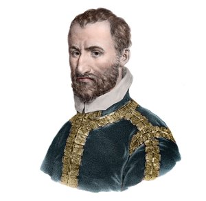 Porträtt av Giovanni Pierluigi da Palestrina (1525-1594), italiensk kompositör. av French School