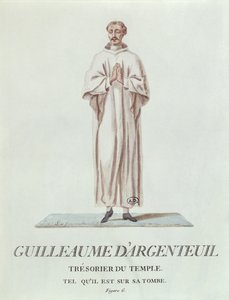 Porträtt av Guillaume dArgenteuil, tempelskattmästare, avbildat på hans grav, 1786 (wc på papper)