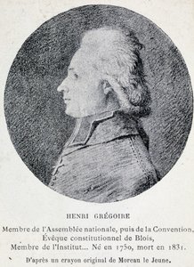 Porträtt av Henri känd som Abbe Gregoire (1750-1831), fransk kyrklig och politiker av French School