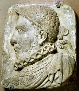 Porträtt av Henrik II av Frankrike (marmor) av French School