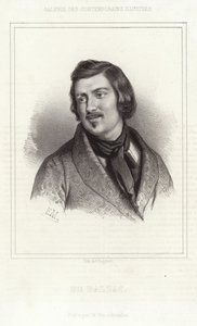Porträtt av Honoré de Balzac av French School