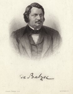 Porträtt av Honoré de Balzac av French School