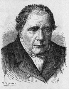 Porträtt av Jacques Babinet (1794 - 1872), fransk fysiker och astronom - i "Album de la Science; berömda vetenskapsmän; Stora upptäckter””” 1896. av French School