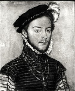 Porträtt av Jacques de Savoie (1531-85) hertig av Nemours, ca 1565 av French School