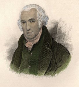 Porträtt av James Watt (1736-1819), skotsk ingenjör och mekaniker. i "" Portraits des Hommes Useful" av French School