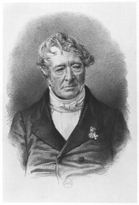 Porträtt av Jean-Jacques Champollion (1778-1867) kallat Champollion-Figeac, tryckt av Lemercier & Co av French School