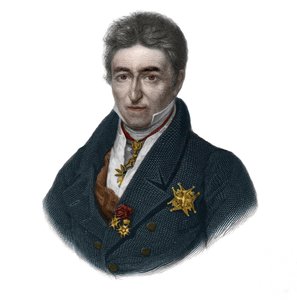 Porträtt av Jean Baptiste (Jean-Baptiste), Comte de Villele (1773-1854), fransk politiker. i "" LIBRE DES SPORERS"" av Louis de Cormenin Timon. 1842. Privat samling. av French School