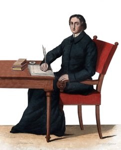 Porträtt av Jean Baptiste Massillon (1663-1742), fransk katolsk biskop och predikant, biskop av Clermont. av French School
