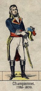 Porträtt av Jean Etienne Championet, general francais (1762-1800). Bild på Epinal från slutet av 1800-talet. av French School