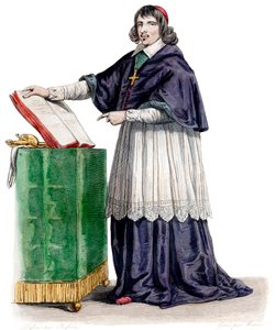 Porträtt av Jean Francois Paul de Gondi (Gondy) (1614-1679), kardinal de Retz, fransk coadjutor biskop. av French School