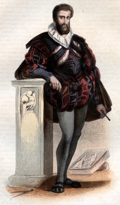 Porträtt av Jean Goujon (1510-c.1566), fransk skulptör och arkitekt. av French School