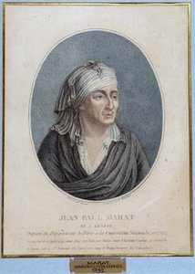 Porträtt av Jean Paul Marat (1743-1793), fransk läkare, publicist och politiker av French School