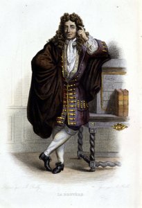 Porträtt av Jean de La Bruyere, fransk författare och moralist (1645-1696) i Ed. Mennechet, "" Le Plutarque francais"" av French School