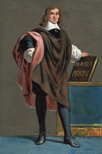 Porträtt av John Milton, engelsk poet och essäist (1608 - 1674) av French School