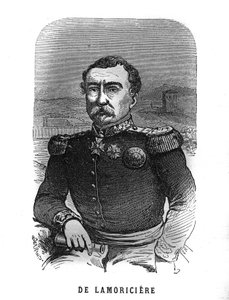 Porträtt av Joseph Vantini, dit Youssouf (1808-1866), fransk general. Gravyr i "Les Illustrations De L