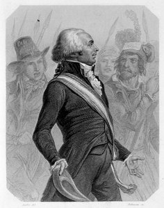 Porträtt av Jérome Pétion de Villeneuve (1756-1794), fransk politiker. I "The history of the Girondins"" av Lamartine av French School