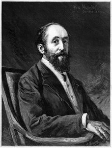 Porträtt av Jules Claretie (1840-1913), fransk romanförfattare och medlem av den franska akademin mellan 1888 och 1913, i "" The Illustrous World" av French School