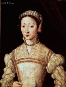 Porträtt av Laure (Laura) av Noves (1308-1348), kvinna aimee de Petrarque (Francesco Petrarca) Målning av den franska skolan på 1500-talet Sun. 21 x 28 cm Chantilly, musee Conde - Porträtt av Laura de Noves (1308-1348), Francesco Petrarcas älskade kvinna av French School