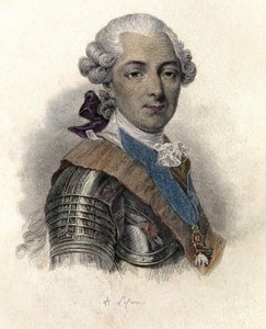 Porträtt av Louis Jean Marie de Bourbon, hertig av Penthievre (1725-1793), storamiral och mecene francais. i "Portraits des Hommes Useful" av French School