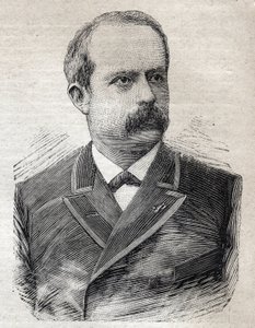 Porträtt av Louis Lepine (1846-1933), prefekt i Paris, i "Le Petit Parisien"" den 23/07/1893 (gravyr) av French School
