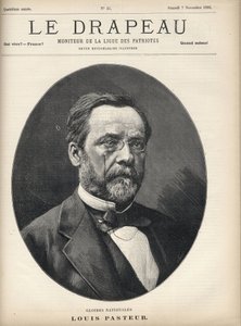 Porträtt av Louis Pasteur (1822-1895) - omslag till "The Flag - Monitor of the League of Patriotes" - 7 november av French School