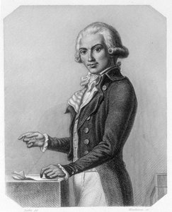 Porträtt av Marguerite Elie Guadet, fransk politiker (1758-1794). I "L