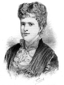 Porträtt av Maria Pia, drottning av Portugal (1847-1911). Gravyr i ""Le Monde Illustré"", 22 maj 1886. av French School