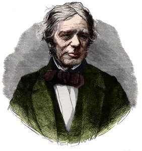 Porträtt av Michael Faraday (1791-1867), engelsk kemist och fysiker. av French School