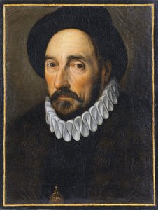 Porträtt av Michel de Montaigne av French School