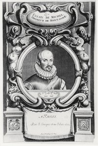 Porträtt av Michel de Montaigne av French School