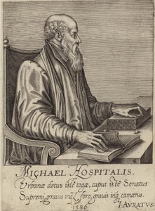 Porträtt av Michel de lHopital av French School