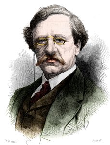 Porträtt av Nils Adolf Erik (Eric) Baron Nordenskjold (Nordenskiold) (1832-1901), svensk naturforskare och upptäcktsresande. Gravyr i "" Le Monde Illustré"" nr 1178 den 25 oktober av French School