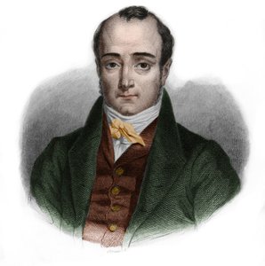 Porträtt av Paul Jean Pierre Sauzet (1809-1876), fransk politiker. i "" LIBRE DES PERSONERS"" av Louis de Cormenin Timon. 1842. Privat samling. av French School